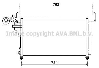 Конденсор кондиционера Hyundai H-1 07-15 (Ava) AVA COOLING HY5315D