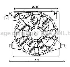 AVA HYUNDAI Вентилятор радіатора (дифузор в зборі) SANTA FE II 09- AVA COOLING HY7562