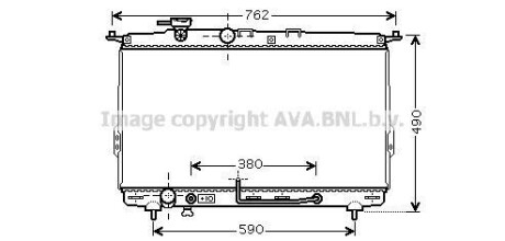 Радиатор охлаждения HYUNDAI SONATA IV (EF) (98-) 2.0-2.7 (выр-во AVA) AVA COOLING HYA2107