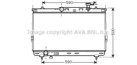 Радіатор охолодження двигуна Santa Fe 2.0 i * Man. 08/00-(AVA) AVA COOLING HYA2109