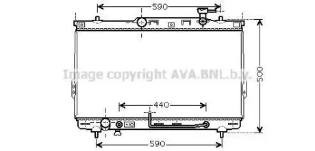 Радіатор охолодження двигуна Santa Fe 2.4 i*Aut. 08/00-(AVA) AVA COOLING HYA2110
