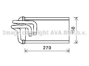 AVA JEEP Радіатор опалення WRANGLER III 2.8, 3.6, 3.8 07- AVA COOLING JE6070 (фото 1)