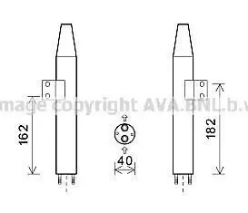 AVA KIA Осушувач кондиціонера SORENTO I 02- AVA COOLING KAD165