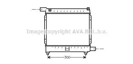 Радиатор охлаждения двигателя W124/W201 MT 18/20/23-AC (Ava) AVA COOLING MS2039