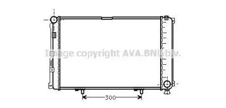 AVA DB Радіатор охолодження двиг. 190-SERIES W201 (1983) 190 2.0 AVA COOLING MS2078