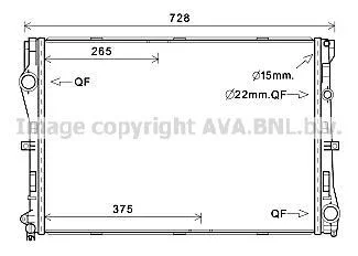 Радиатор охлаждения двигателя MB C-Class W205 (14-), E-Class W213 (16-), GLC (16 AVA COOLING MS2679