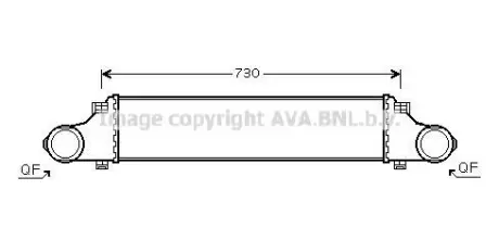 AVA DB Інтеркулер W211 200/220CDI 02- AVA COOLING MS4410