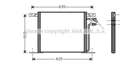 Конденсор кондиционера MB VITO/V-CL G/D 95-03 (Ava) AVA COOLING MS5220