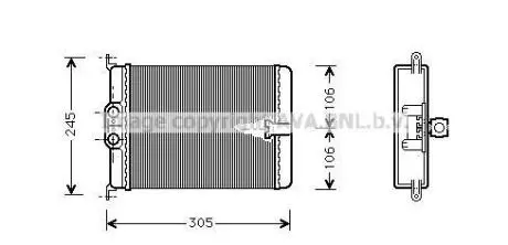 AVA DB Радіатор опалення S-Class W140 AVA COOLING MS6187 (фото 1)