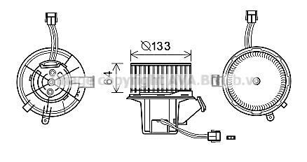 Вентилятор отопителя салона MB C204 E212 AVA COOLING MS8640