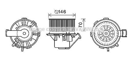 Вентилятор салона (выр-во AVA) AVA COOLING MS8648