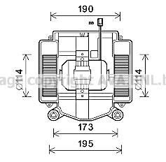 Вентилятор отопителя салона MB S221 05>13 AVA COOLING MS8669