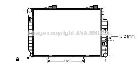 AVA DB Радіатор системи охолодження двигуна C-CLASS (W202) 93- AVA COOLING MSA2234