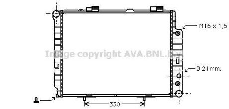 AVA DB Радіатор охолодження (built-in oil cooler) W210 2.0/2.3 95- AVA COOLING MSA2283 (фото 1)