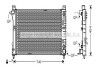 Радіатор охолодження двигуна W203(C) MT/AT +/-AC 00-02 (Ava) AVA COOLING MSA2286 (фото 1)