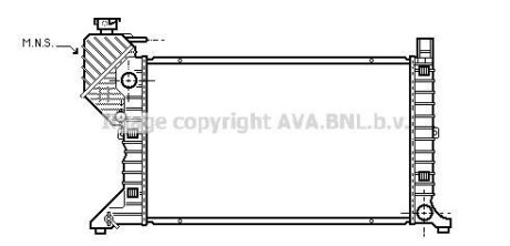 Радиатор охлаждения двигателя MB Sprinter 00&gt;06 MT AC+/- AVA COOLING MSA2300 (фото 1)