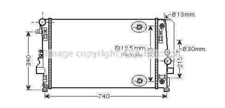 Радіатор охолодження двигуна AVA AVA COOLING MSA2460