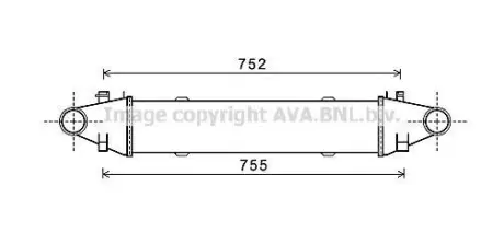 AVA DB Інтеркулер W204 C180/350CDI 07- AVA COOLING MSA4525