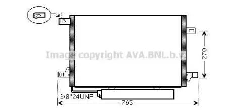 Радіатор кондиціонера MERCEDES A-CLASS W169/B-CLASS W245 (AVA) AVA COOLING MSA5382D (фото 1)