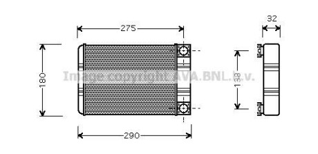 Радиатор отопителя салона AVA AVA COOLING MSA6312