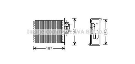 AVA DB радіатор опалення Sprinter 06-, VW Crafter 06- AVA COOLING MSA6400