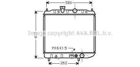 AVA MITSUBISHI Радіатор охолодження двиг. Colt IV, Lancer V 1.3/1.6 92- AVA COOLING MTA2036