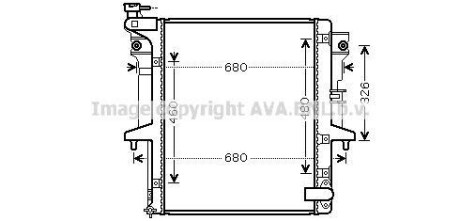 Радиатор охлаждения MITSUBISHI L 200 (06-) 2.5 D механика (выр-во AVA) AVA COOLING MTA2202