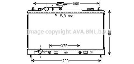 Радиатор охлаждения двигателя Mazda 6 (07-) 2.0i AT AC+/- AVA COOLING MZ2228