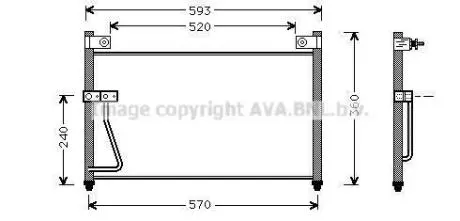 AVA MAZDA Радіатор кондиціонера (конденсатор) 626 V 97- AVA COOLING MZ5126