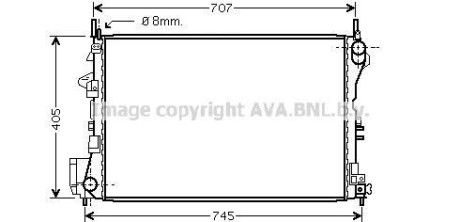 AVA CADILLAC Радіатор охолодження BLS (2006) 2.0 T AVA COOLING OL2339