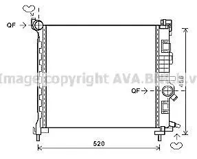 Радіатор охолодження AVA COOLING OL2561