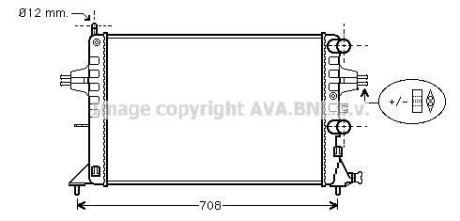 Радиатор охлаждения двигателя AVA AVA COOLING OLA2255