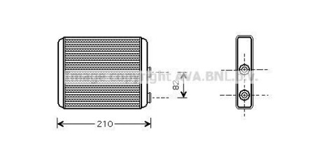 Радиатор отопителя салона Opel Meriva 04>10 AVA COOLING OLA6353