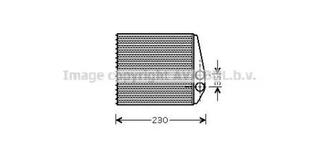 Теплообмінник, Система опалення салону AVA COOLING OLA6355