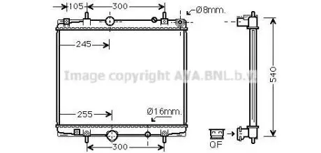 AVA CITROEN радіатор охолодження C8, Jumpy, Peugeot 807, Expert 2.0/2.0HDI AVA COOLING PEA2237