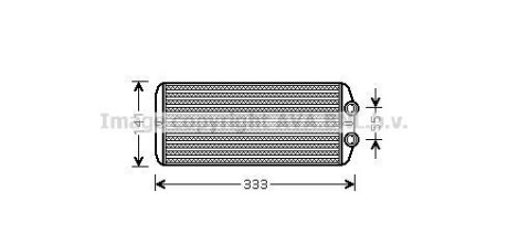 Радіатор обігрівача салону PSA Partner Berlingo 08> 1.6VTi 1.6 HDI MT AC+/- AVA AVA COOLING PEA6312