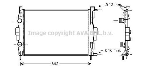 Радіатор охолодження двигуна MEGANE2/SCENIC MT +-AC 02 (Ava) AVA COOLING RT2307