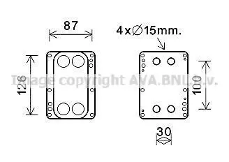 Радіатор масляний Nissan/Opel/Renault (AVA) AVA COOLING RT3631