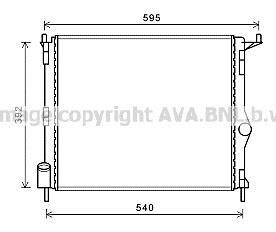 Радиатор охлаждения двигателя AVA AVA COOLING RTA2476