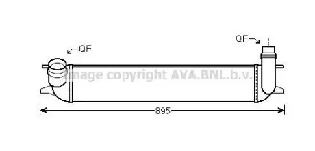 Интеркулер RENAULT LAGUNA (2008) 2.0 DCI (выр-во AVA) AVA COOLING RTA4462