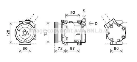 Компрессор Logan 1.6 i * 08/05-(AVA) AVA COOLING RTAK479