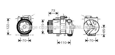 Компрессор кондиционера VAG (AVA) AVA COOLING SAAK018 (фото 1)