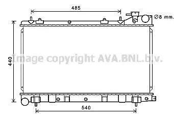 AVA SUBARU Радіатор системи охолодження двигуна FORESTER 2.5 03- AVA COOLING SU2103
