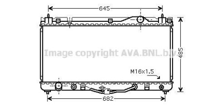 Радиатор охлаждения TOYOTA CAMRY (01-) 3.0i AT (выр-во AVA) AVA COOLING TO2303