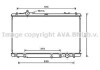 Радіатор, Система охолодження двигуна AVA COOLING TO2615 (фото 1)