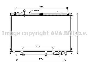 Радіатор, Система охолодження двигуна AVA COOLING TO2615