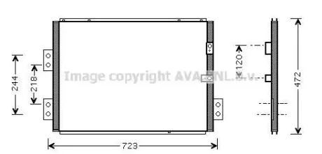Конденсатор кондиціонера TOYOTA HIACE IV, HIACE V 2.4-2.7 08.95- AVA COOLING TO5277