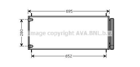 AVA Радіатор кондиціонера Auris, Corolla 06- AVA COOLING TO5406D