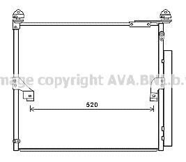 AVA Радіатор кондиціонера LAND CRUISER PRADO 2.8 D-4D 18- AVA COOLING TO5657D