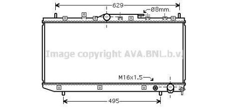 AVA TOYOTA Радіатор охолодження AVENSIS II 2,0 D 00- AVA COOLING TOA2324
